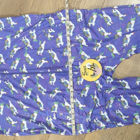 New Meundies  purple unicorn onesie unisex size L- XL - Picture 9 of 11